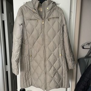 Michael Kors Puffer Parka, Taupe, Large
